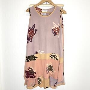 Kusnadi New York Tunic Tank Top Midi Skirt Set Womens Medium Tribal Print